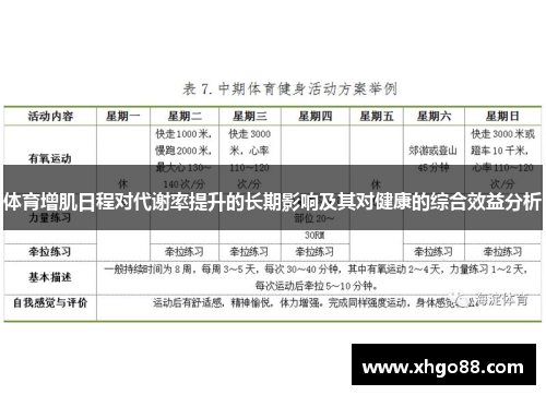 体育增肌日程对代谢率提升的长期影响及其对健康的综合效益分析